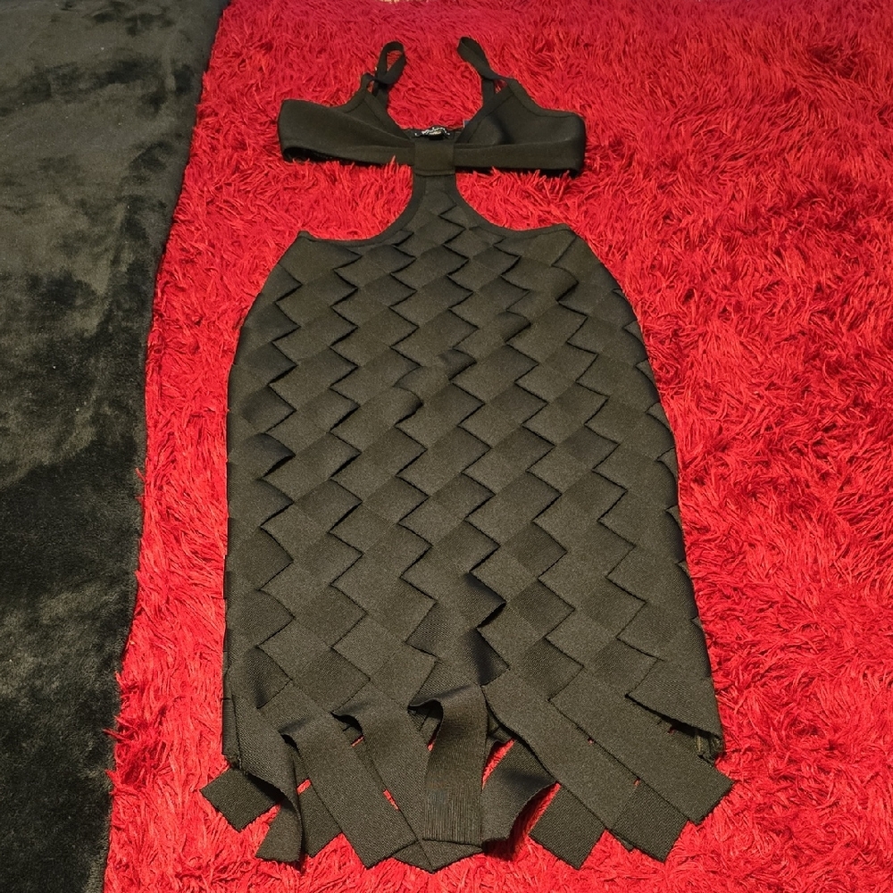 Asymmetrical Black Dress